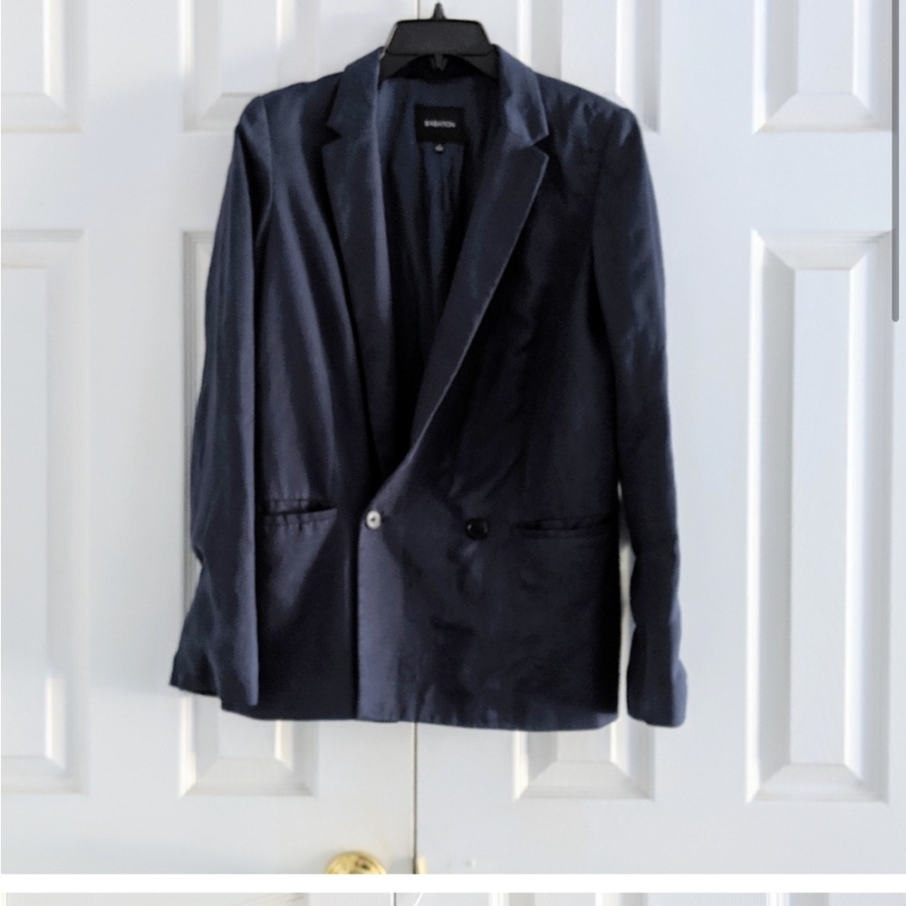 Aritzia Navy Blue Double-Breasted Blazer